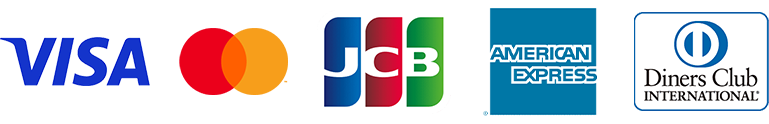 VISA ,Master Card,JCB AmericanExpress,Diners Club